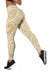 Hawaii Fish Hook Hibiscus Women's Leggings - Beige - Polynesian Pride