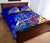 Hawaii Quilt Bed Set - Turtle Plumeria Polynesian Tattoo Blue Color - Polynesian Pride