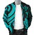 Kosrae Micronesian Men Bomber Jacket - Turquoise Tentacle Turtle - Polynesian Pride