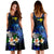 Polynesian Hawaii Midi Dress - Turtle With Plumeria Flowers - Polynesian Pride