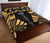 Tahiti Polynesian Quilt Bed Set - Tahiti Flag Yellow Tattoo Flag - Polynesian Pride