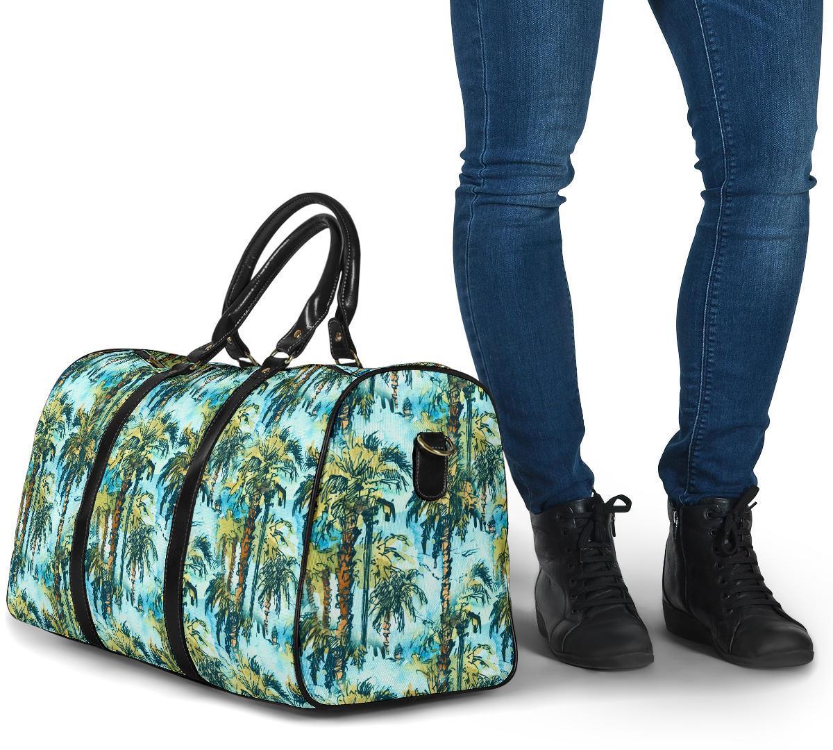 Tropical Palm Trees Blue Hawaii Travel Bag - Polynesian Pride