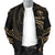 Hawaii Polynesian Custom Personalised Men's Bomber Jacket - Gold Tribal Wave - Polynesian Pride