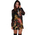 Kosrae Polynesian Hoodie Dress - Turtle With Blooming Hibiscus Gold - Polynesian Pride