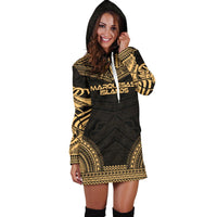 Marquesas Islands Women's Hoodie Dress - Polynesian Gold Chief - Polynesian Pride