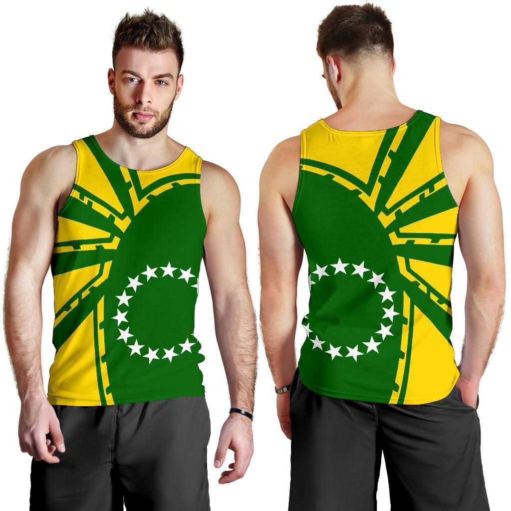 Cook Island Tank Top For Men Premium Style - Polynesian Pride