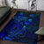 Tuvalu Area Rugs Turtle Hibiscus Blue - Polynesian Pride