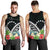 Cook Islands Men's Tank Top - Cook Islands Coat of Arms & Polynesian Tropical Flowers White - Polynesian Pride