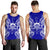 Tuvalu Polynesian Men Tank Top Map Blue - Polynesian Pride