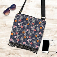 Hawaii Tropical Grey Crossbody Boho Handbag - Polynesian Pride