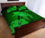 Hawaiian Whale Swim Hibiscus Polynesian Quilt Bedding Set - Green - Polynesian Pride