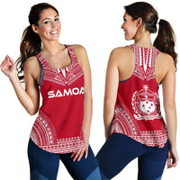 Samoa Women's Racerback Tank - Polynesian Chief Flag Version - Polynesian Pride