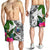 Samoa Men's Short White - Turtle Plumeria Banana Leaf - Polynesian Pride