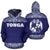 Tonga All Over Hoodie Polyesian Purple and White Unisex Purple And White - Polynesian Pride