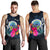 Federated States of Micronesia Men's Tank Top - Tropical Flower Blue - Polynesian Pride