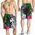 Wallis and Futuna Men Shorts - Turtle Plumeria Banana Leaf - Polynesian Pride