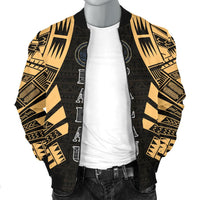Palau Men Bomber Jackets - Polynesian Tattoo Gold - Polynesian Pride