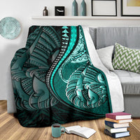 Fish Hook Premium Blanket Manta Polynesian Turquoise - Polynesian Pride