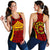 Hawaii Custom Personalised Women's Racerback Tank - Protect Mauna Kea Red Yellow - Polynesian Pride