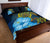 Hawaii Quilt Bed Set - Turtle Hibiscus Pattern Hawaiian Quilt Bed Set - Blue - Polynesian Pride