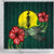 New Caledonia Polynesian Shower Curtain - Green Turtle Hibiscus - Polynesian Pride