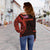 Hawaii Mauna Kea Polynesian Women's Off Shoulder Sweater - Orange - Polynesian Pride