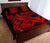 Hawaii Polynesian Quilt Bed Set - Red Kanaka Maoli Tentacle Plumeria - Polynesian Pride