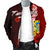 Tuvalu Polynesian Men's Bomber Jacket - Coat Of Arm With Hibiscus - Polynesian Pride