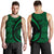 Hawaii Green Polynesian Men's Tank Top - Circle Style White - Polynesian Pride