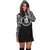 Tuvalu Women Hoodie Dress - Tuvalu Coat Of Arms Polynesian Black Color - Polynesian Pride