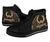 Pohnpei Micronesia High Top Shoes - Gold Tribal Wave - Polynesian Pride