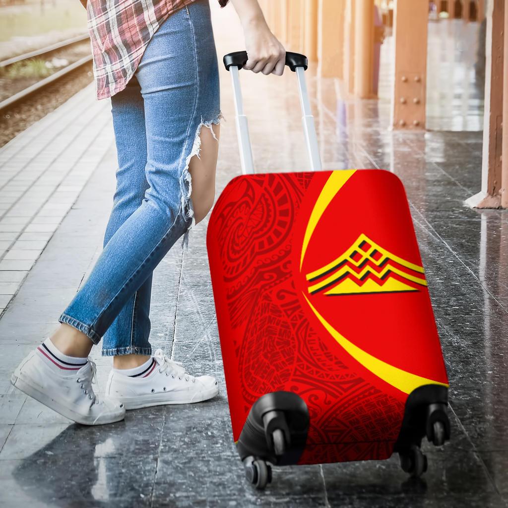 Hawaiian Mauna Kea Polynesian Luggage Covers - Circle Style - Black - Polynesian Pride