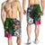 Fiji Men Shorts - Turtle Plumeria Banana Leaf Crest - Polynesian Pride