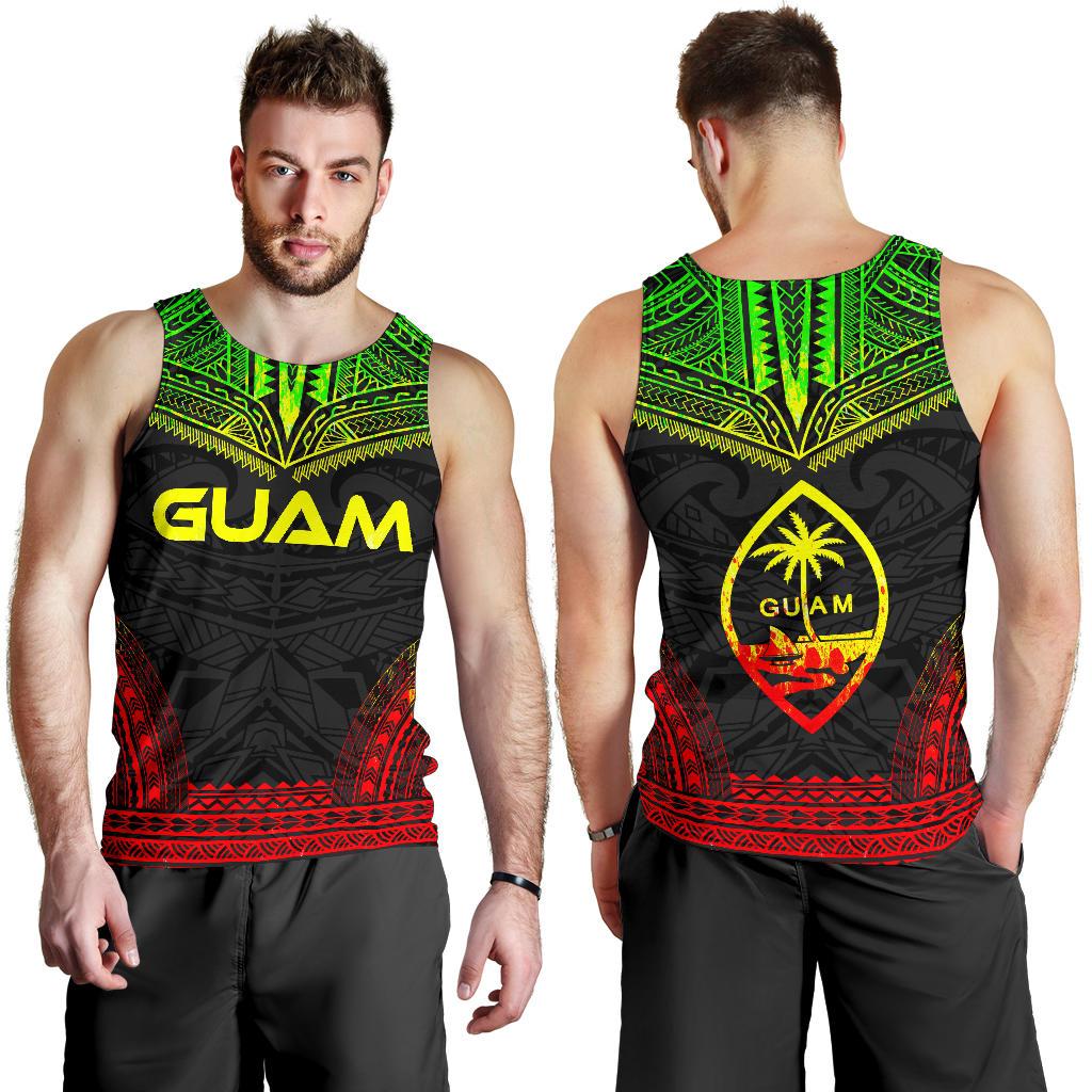 Guam Men's Tank Top - Polynesian Chief Reggae Version - Polynesian Pride