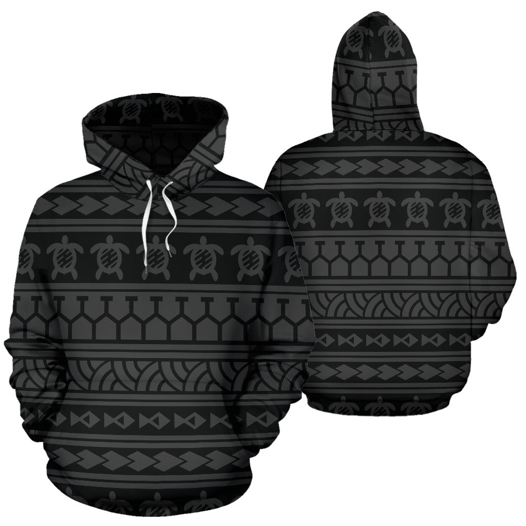 Hawaii Hoodie Polynesian Tattoo Tribal Gray Pullover - Polynesian Pride