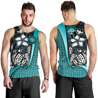 Federated States of Micronesia Men's Tank Top Turquoise - Turtle With Hook Turquoise - Polynesian Pride