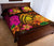 Hawaii Turtle Tribal Map Hibiscus Plumeria Quilt Bed Set - Polynesian Pride