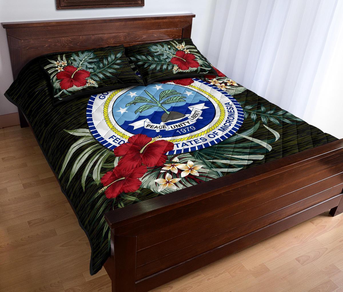 Federated States of Micronesia Polynesian Quilt Bed Set - Special Hibiscus - Polynesian Pride