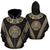 Maori Moko Tattoo Zip up Hoodie Golden - Polynesian Pride