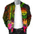 Federated States of Micronesia Polynesian Personalised Bomber Jackets - Hibiscus and Banana Leaves - Polynesian Pride