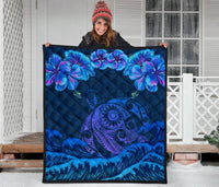 Hawaiian Turtle Hibiscus Polynesian - Premium Quilt - Lucy Style - Polynesian Pride