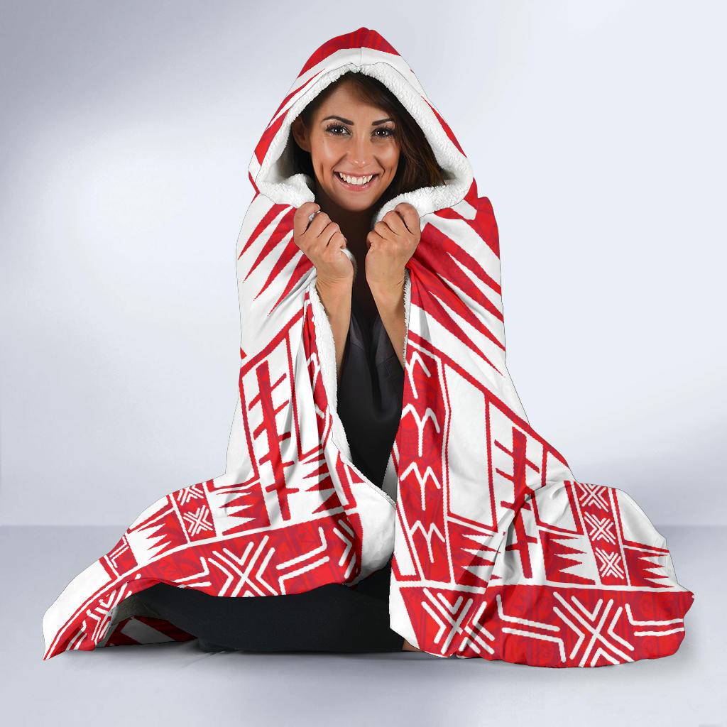 Austral Islands Hooded Blanket - Polynesian Tattoo Flag - Polynesian Pride