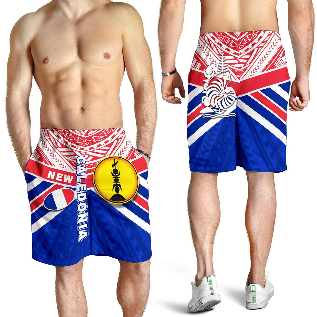 New Caledonia Rugby Men Shorts Polynesian - Polynesian Pride