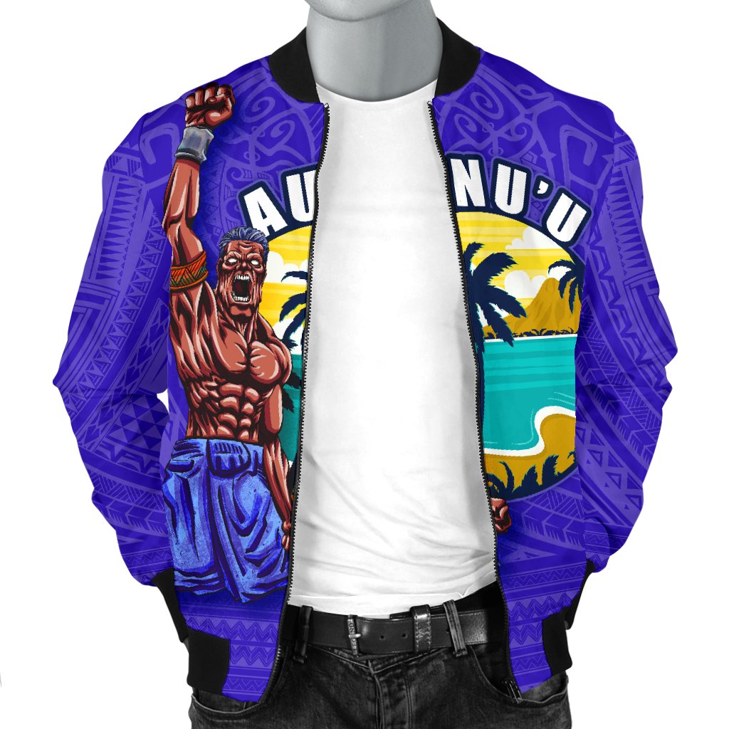 American Samoa Polynesian Men Bomber Jacket - Aunu'u Island - Polynesian Pride
