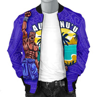 American Samoa Polynesian Men Bomber Jacket - Aunu'u Island - Polynesian Pride
