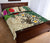 Niue Polynesian Quilt Bed Set - Hibiscus Turtle Tattoo Beige - Polynesian Pride