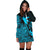 Guam Hoodie Dress - Guam Flag Coconut Tree Blue K4 - Polynesian Pride