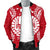 French Polynesia Polynesian Men's Bomber Jacket Map Red White - Polynesian Pride