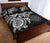 Northern Mariana Islands Polynesian Quilt Bed Set - Northern Mariana Islands Seal & White Turtle Hibiscus - Polynesian Pride