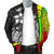 Chuuk Micronesian Men's Bomber Jackets Reggae - Turtle With Hook - Polynesian Pride